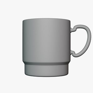 3D Basic Cup - Geometry Only No Textures No Materials