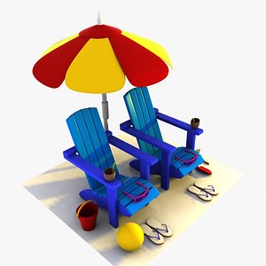 cartoon summer items 3ds