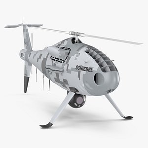 3D model Schiebel Camcopter S100 UAV Finnish Coast Guard Rigged