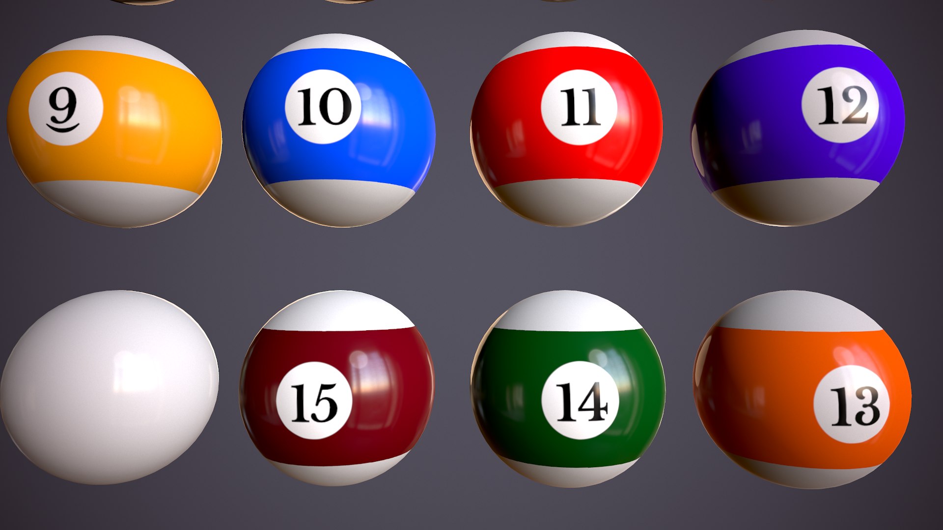 3D Billiard Balls Model TurboSquid 1970772