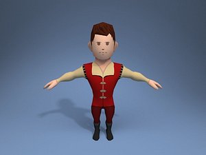 3D nobleman character ar model