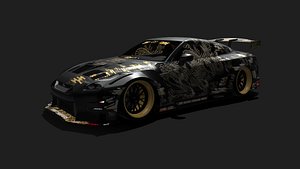 3D Nissan GT-R R35 GT V2 model