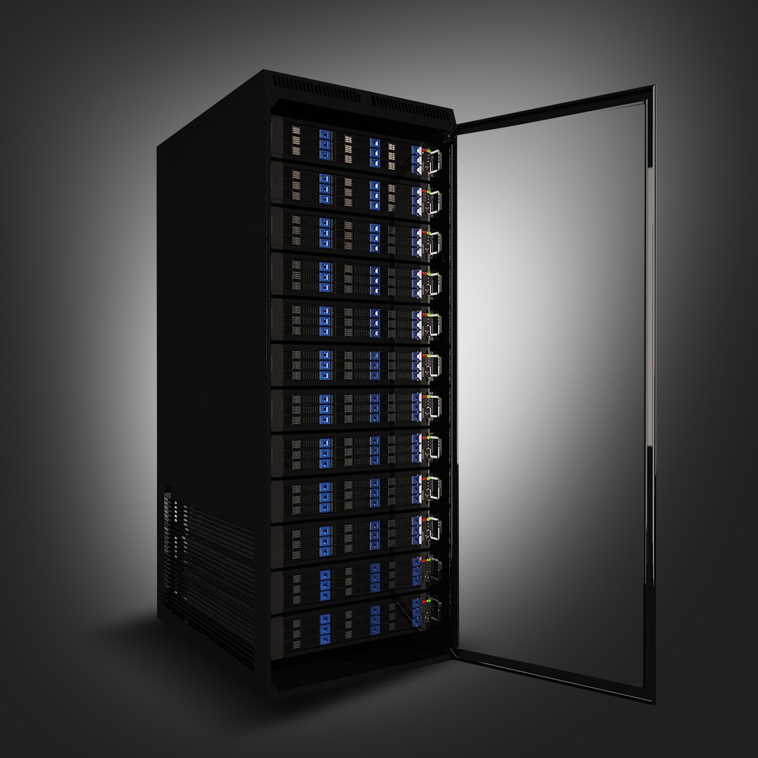 3d Model Of Data Server Rack