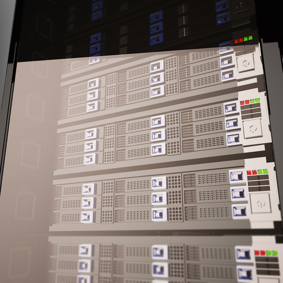 3d Model Of Data Server Rack