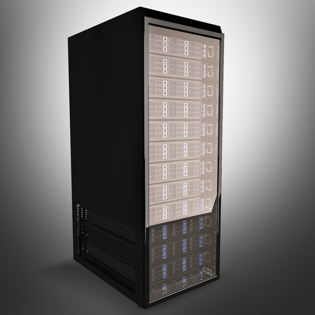 3d Model Of Data Server Rack