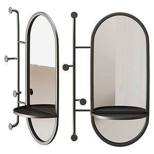 Zada Mirror with Accessories Hanger by La Forma 3D