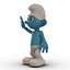 3d smurf pose 2 fur