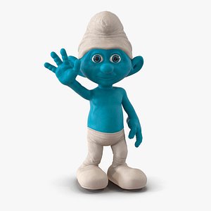 Smurf Pose 2 with Fur 3D Model