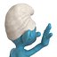 3d smurf pose 2 fur