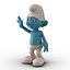 3d smurf pose 2 fur
