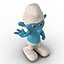 3d smurf pose 2 fur