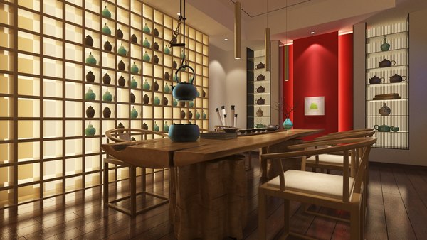 furniture chinese room 3D model