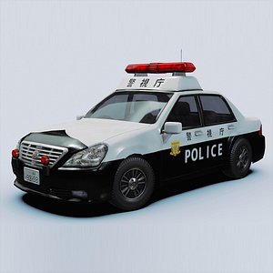 3D japanese police vehicle