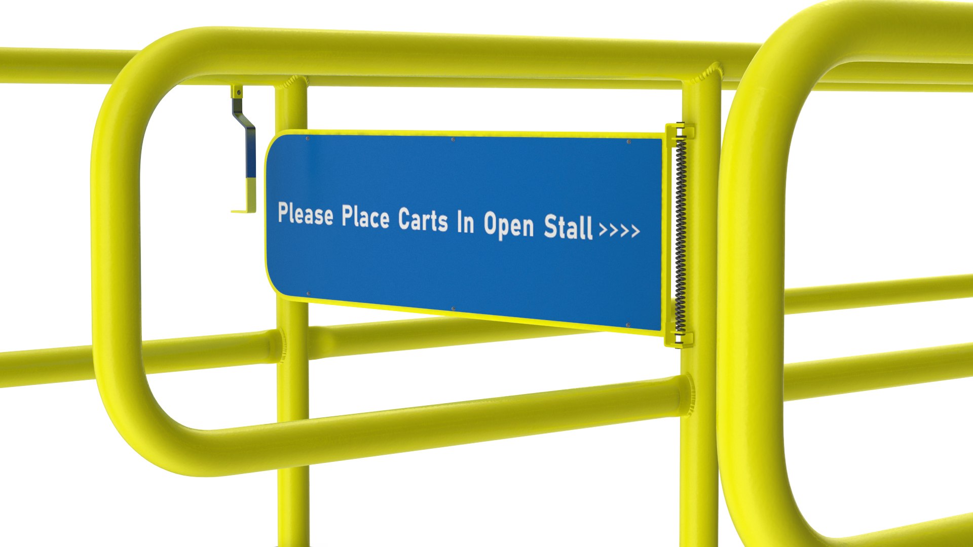 Corral For Shopping Carts Bidirect Yellow 3D - TurboSquid 2027728