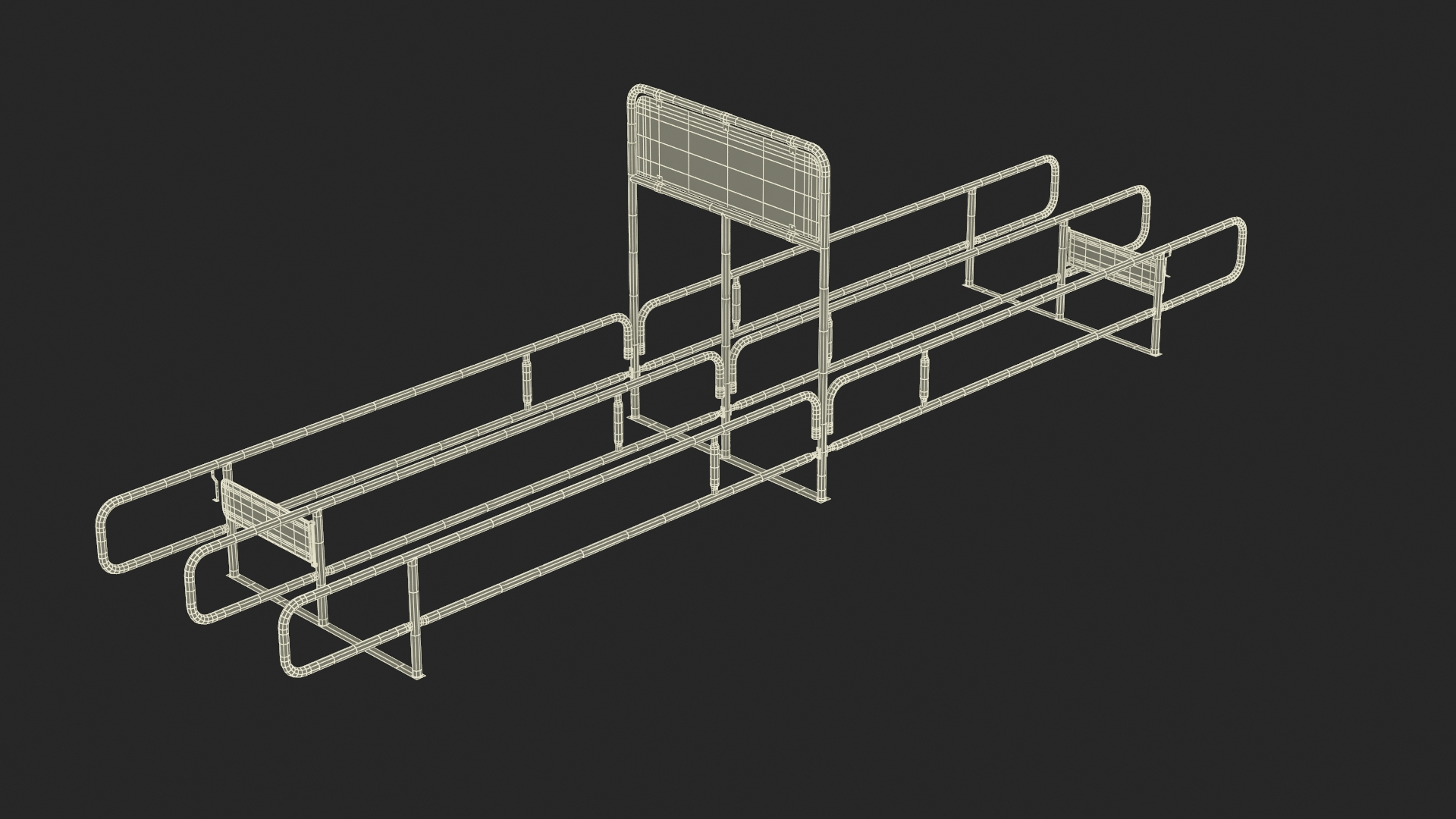 Corral For Shopping Carts Bidirect Yellow 3D TurboSquid 2027728   Corral For Shopping Carts Bidirect Yellow 361 1 