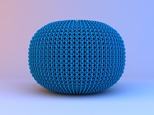 3D Textiles Pouf-Sofa 3D model model