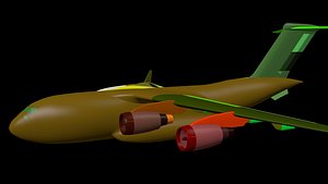 3D C17 PLAN aircraft model