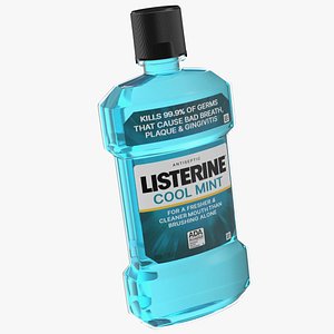 3D Listerine Cool Mint Antiseptic Mouthwash 500ml model