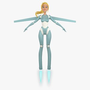 Cartoon Robot Girl 1 (Ice)