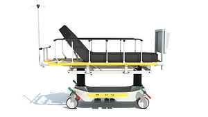 3D Medical Stretcher Trolley model
