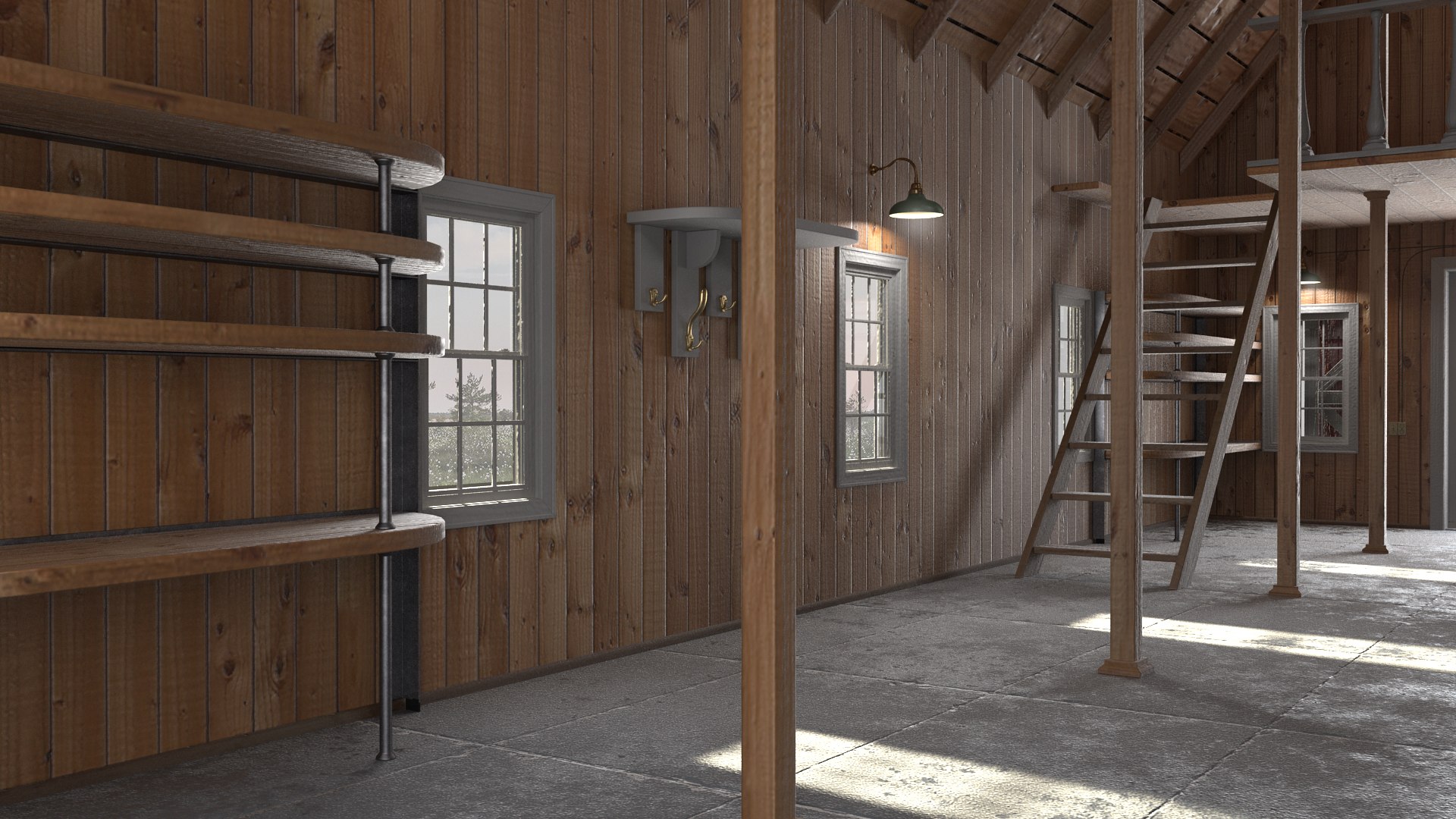 3D Traditional American Red Barn - TurboSquid 1636814