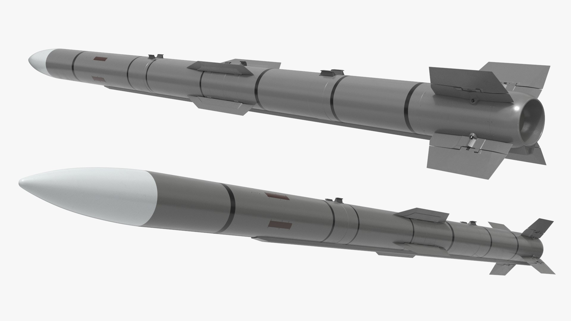 Beyond Visual Range Combat Missile Gray 3D model preview