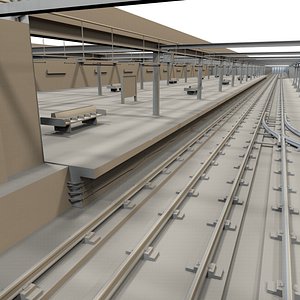 metro station 3d obj