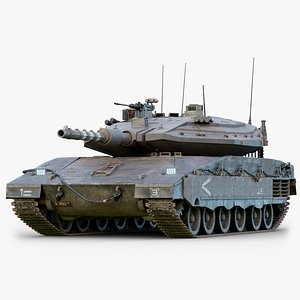 Rigged Tank Merkava Mk4 Realtime LODs