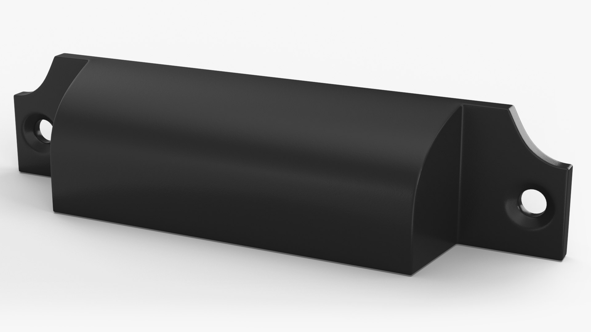 Kitchen Cabinet Handle Bin Pull Black 3D model preview