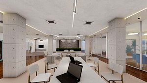 3D Dynamic Office Space with Lounge and Meeting and breakout Areas 2007 model