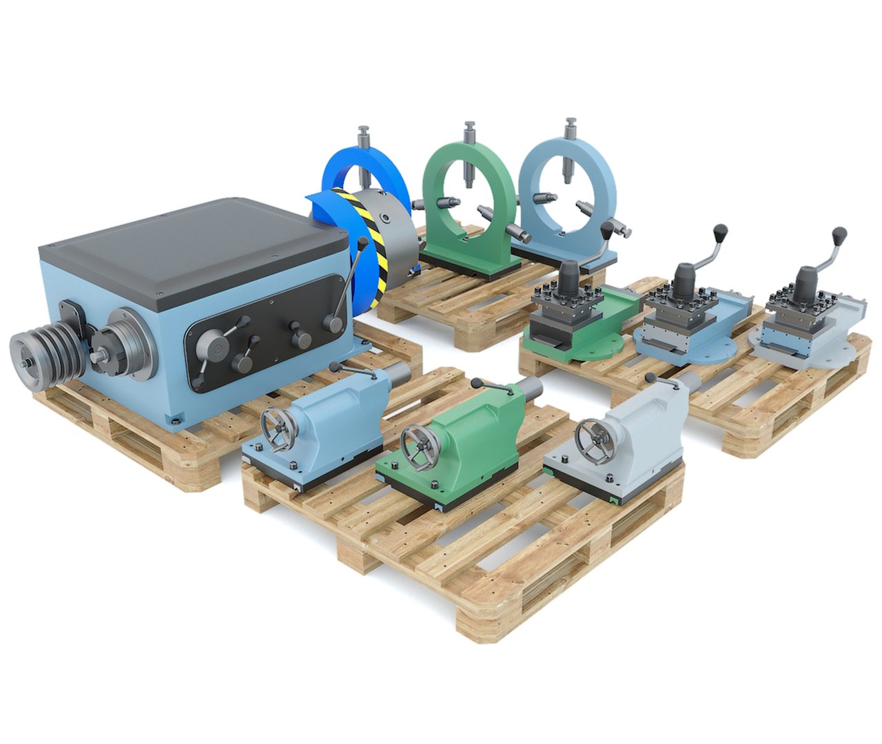 Turning Machine Tool Spare Parts Collection 1 3D TurboSquid 1808354