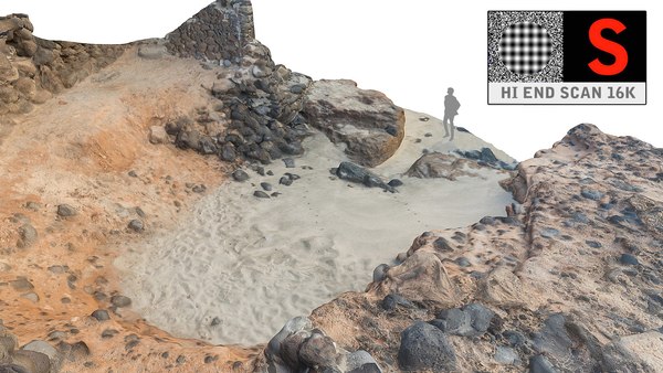 rocky beach 16k 3d max