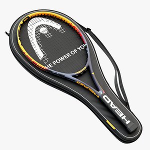 3D tennis rackets head case model