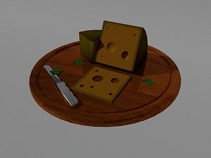 cheese plate 3d model