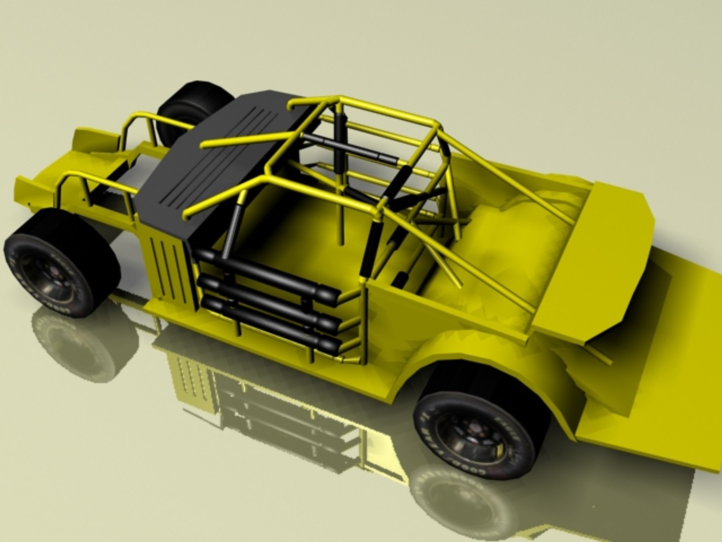 nascar race car roll cage 3d model