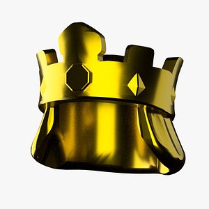 3D Lego King Crown Matches Real Lego Minifigure model