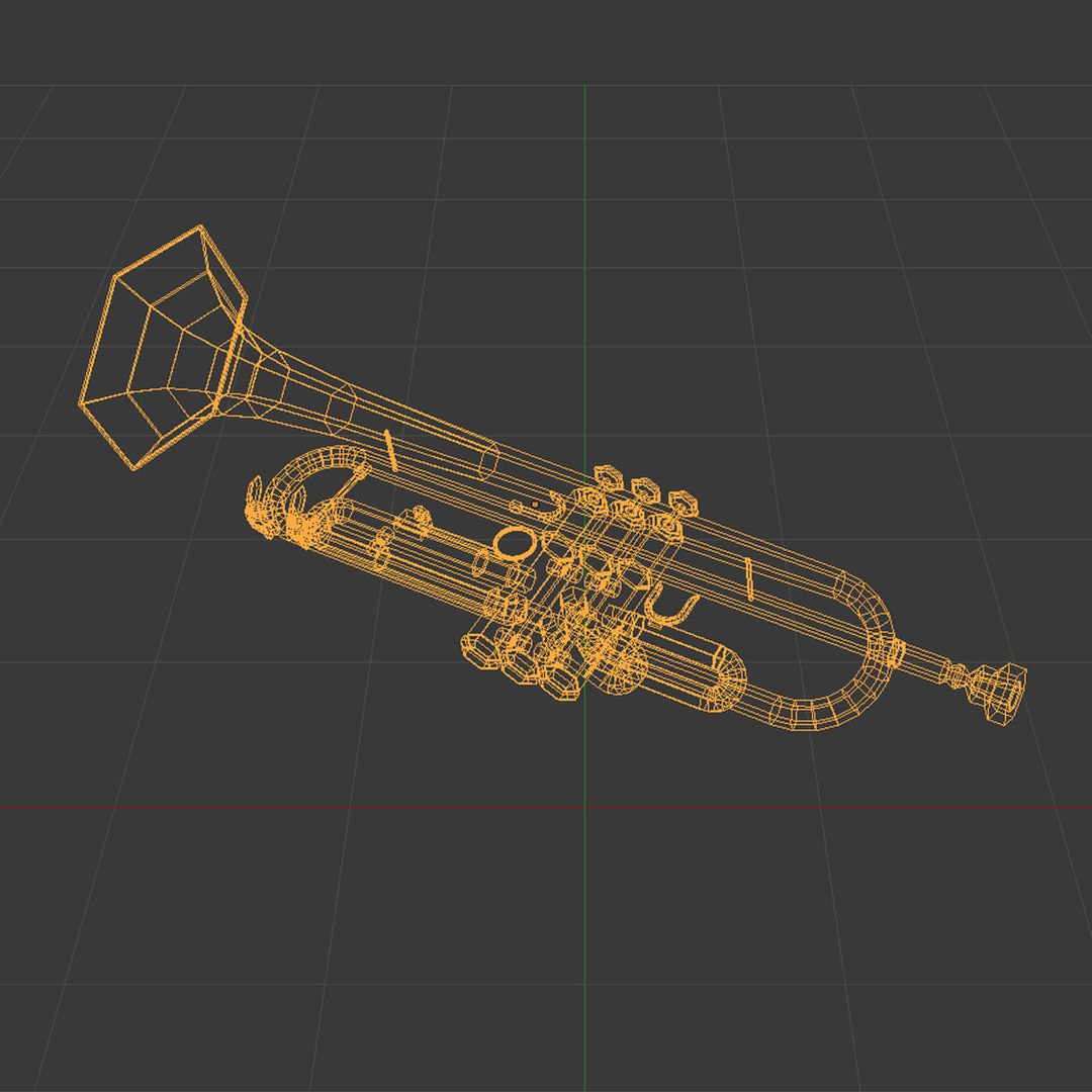 Trumpet Modeled Blender 3ds