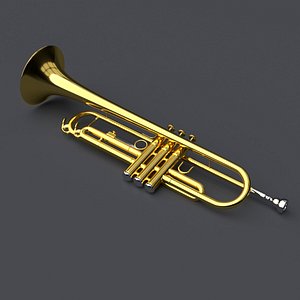 trumpet modeled blender 3ds
