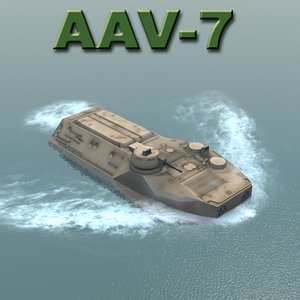 aav-7 vehicle military marine corps 3d model