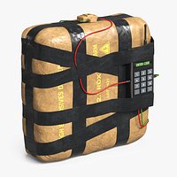 C4 Explosive Package with Remote Keypad