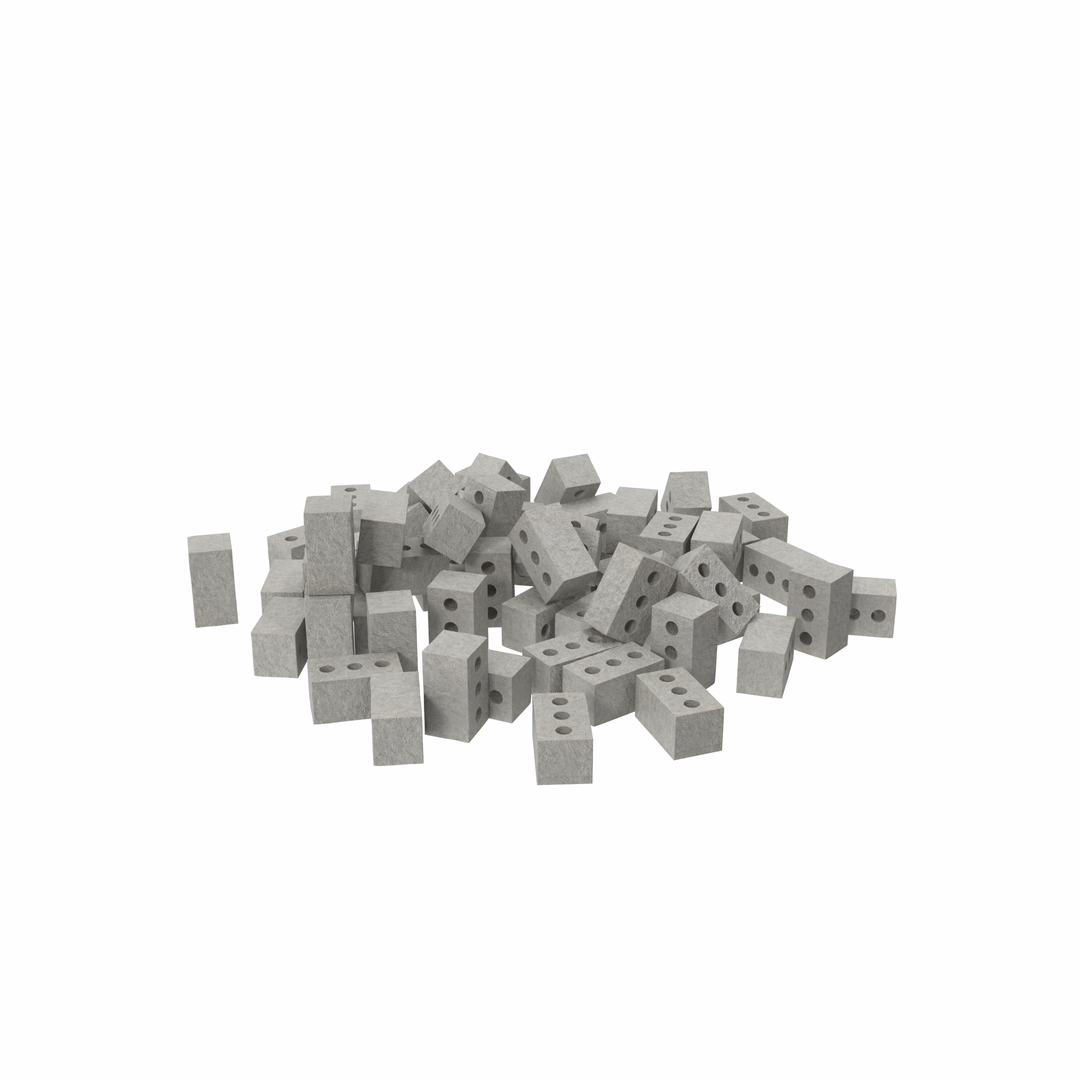 3D Model Pile Of Concrete Bricks - TurboSquid 2130516