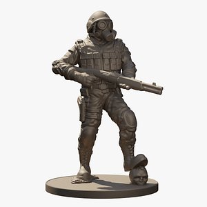3D Zombie slayer Figure 3D print model model