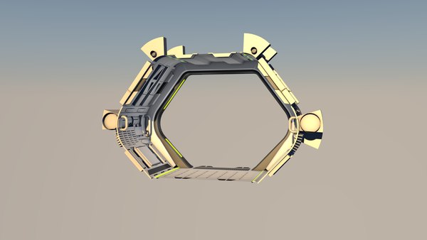 modelo 3d Corredor de naves espaciales de ciencia ficción - TurboSquid ...