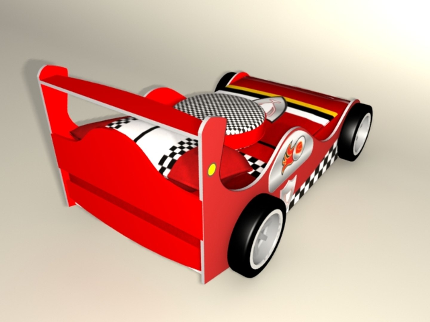 Race Bed 3d Model