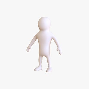 Stickman 01 Rigged Low Poly model