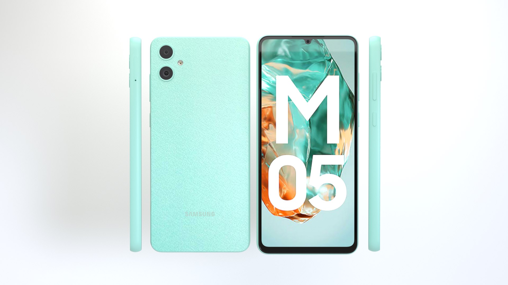 Samsung Galaxy M05 Mint Green 3D - TurboSquid 2283482