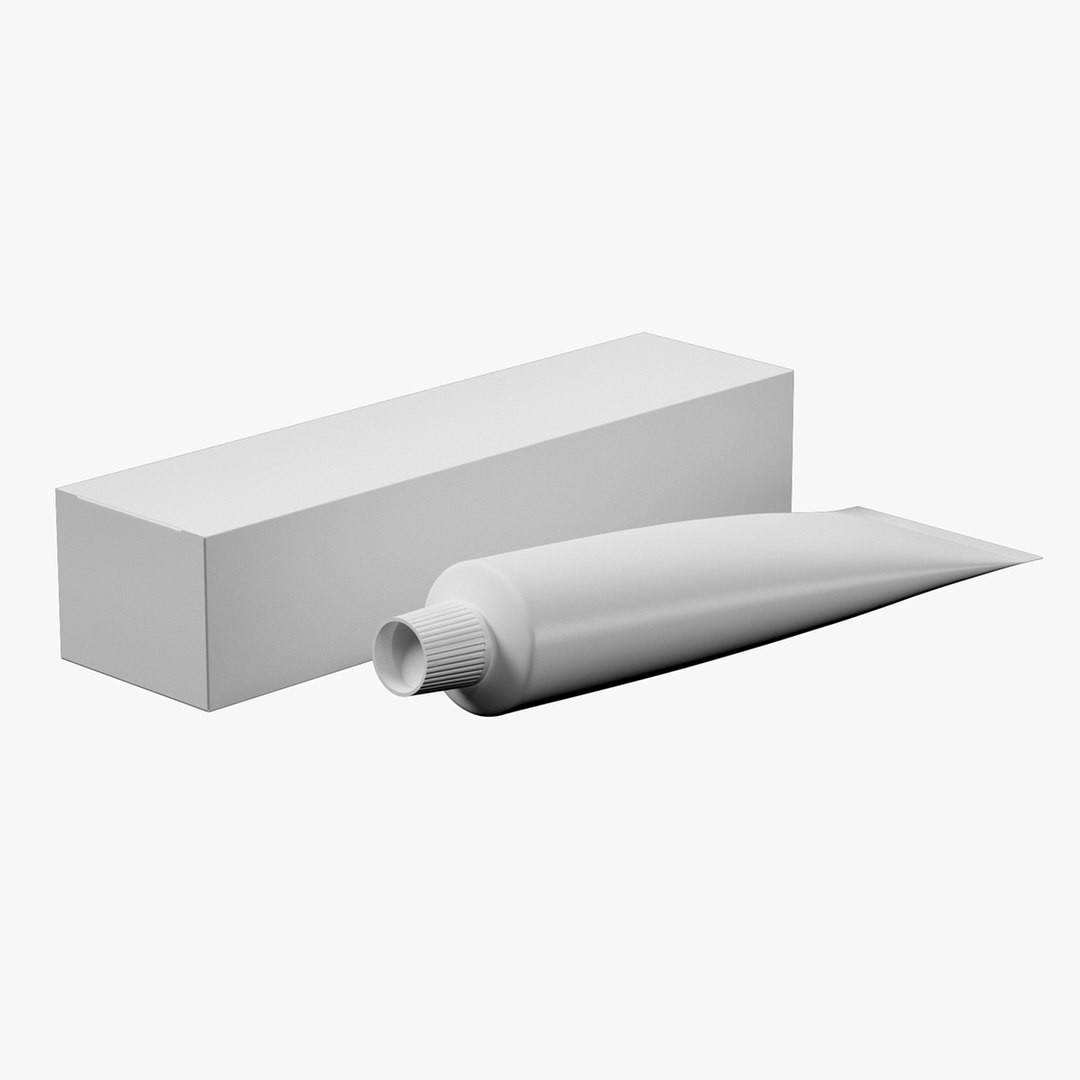 Toothpaste box tooth model TurboSquid 1689552