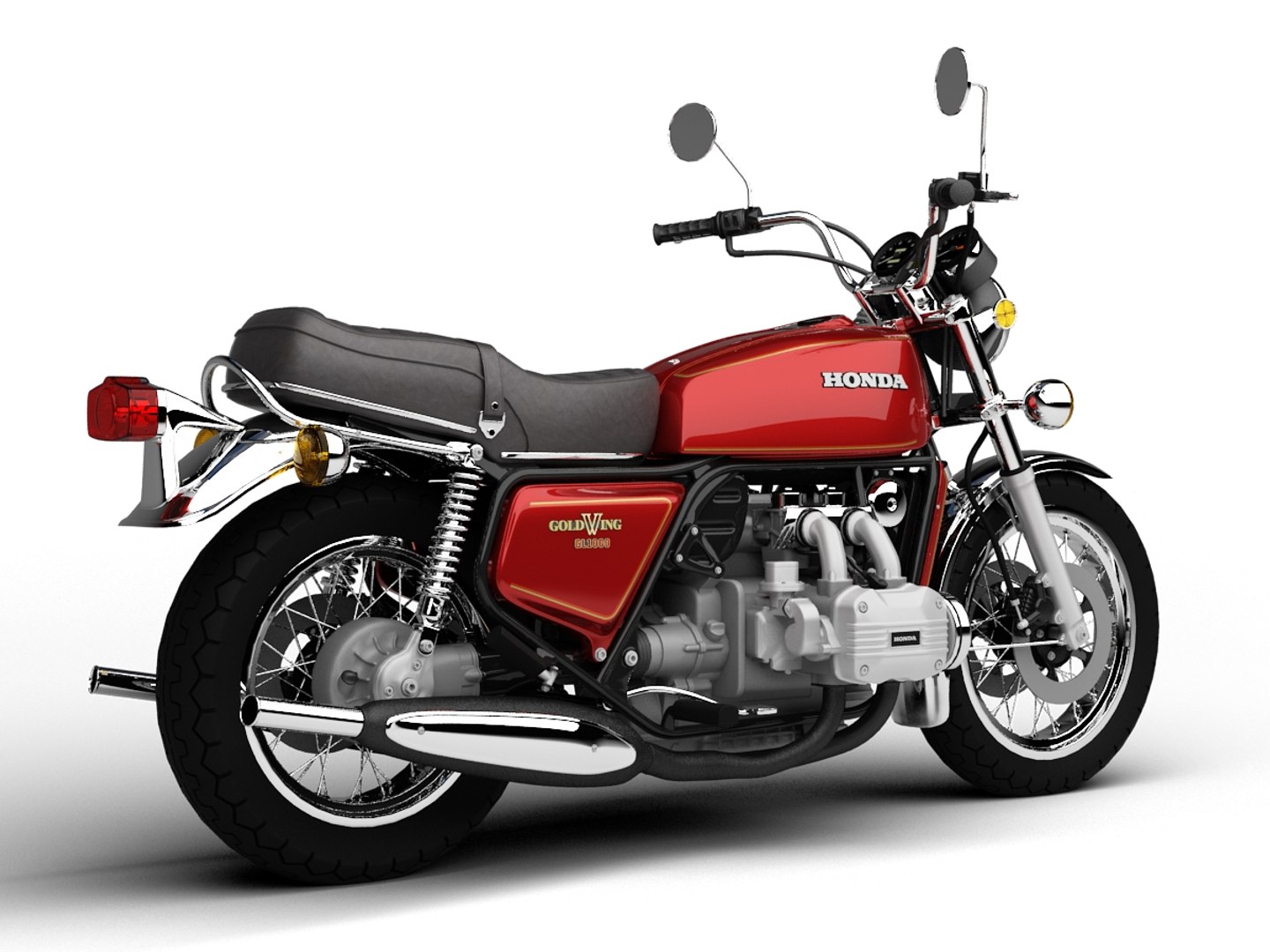 3d Honda Gl1000 Goldwing 1975