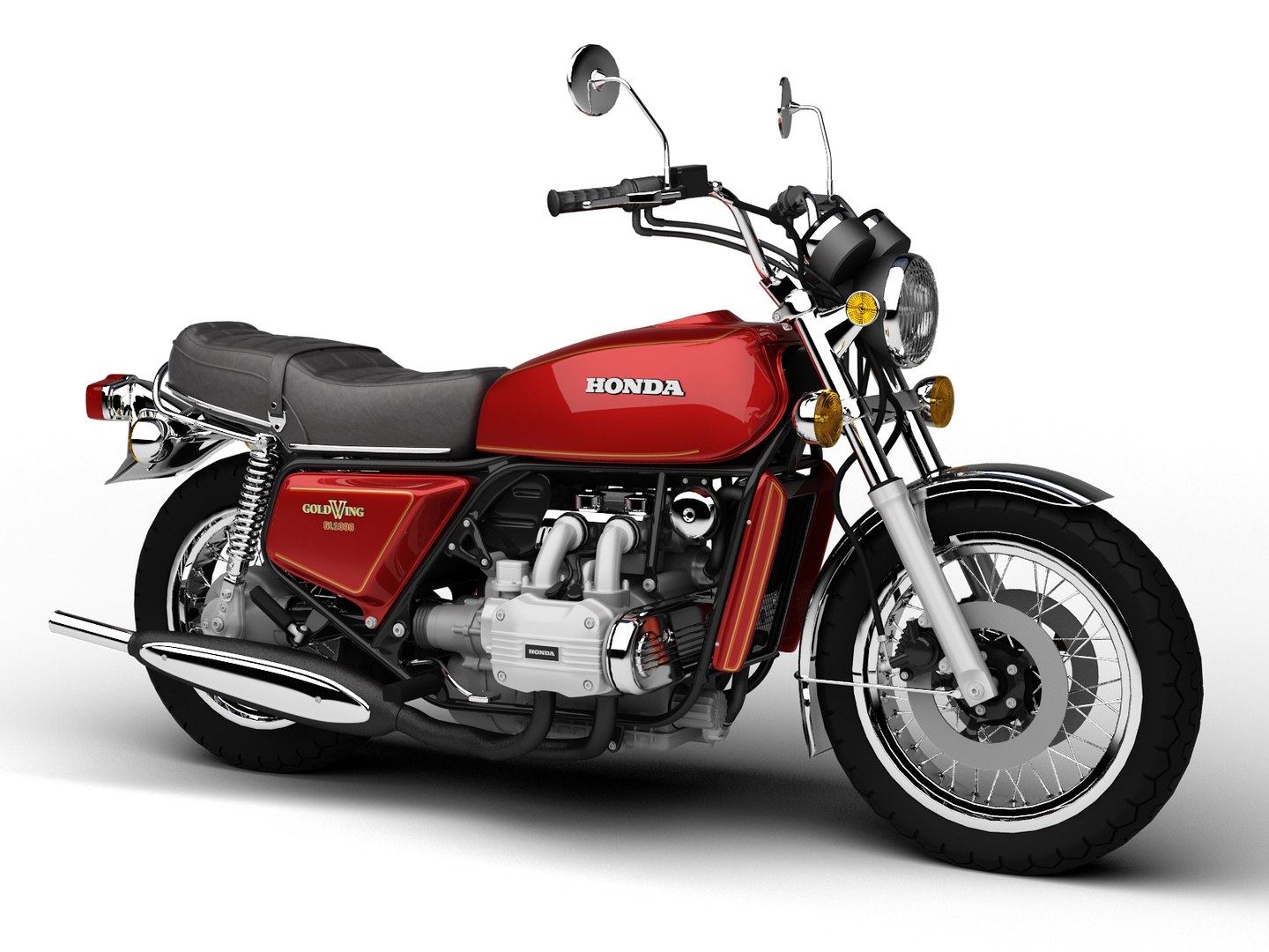 3d Honda Gl1000 Goldwing 1975