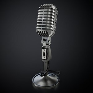 Classic Vintage Microphone 3D